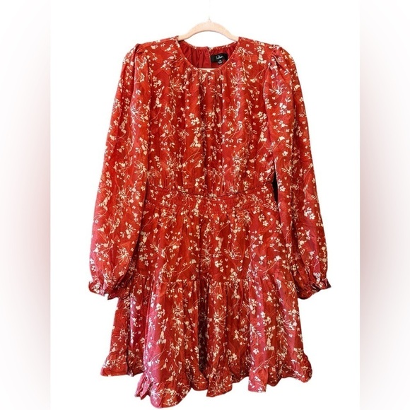 Lulus Floral Print Smocked Mini Dress size M - Picture 5 of 10